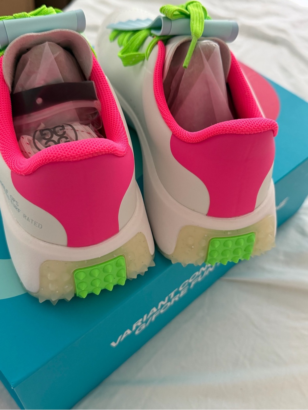 G/Fore G.112 Kiltie Womens Golf Shoes Size 6.5 Womens White Pink
Blue BRAND NEW - Picture 5 of 12
